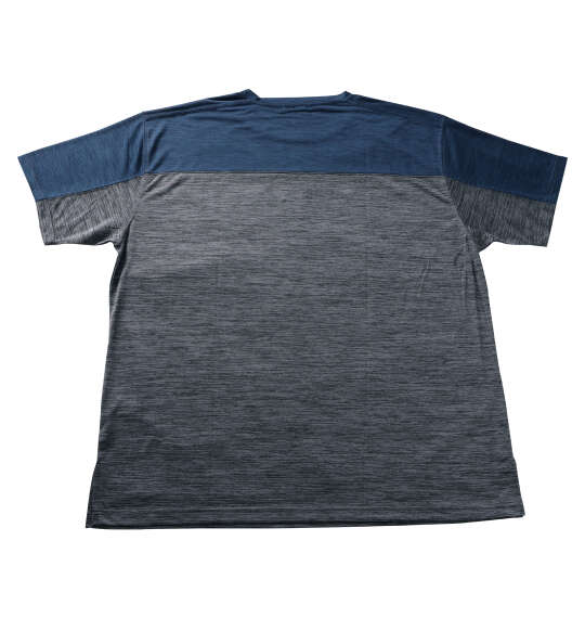 EL.FO DRYクルーネック切替半袖Tシャツ ネイビー×チャコール
