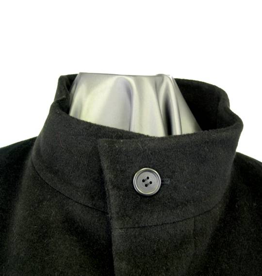  マオカラーコート ブラック