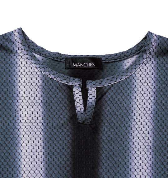  キーネックＴシャツ グレー