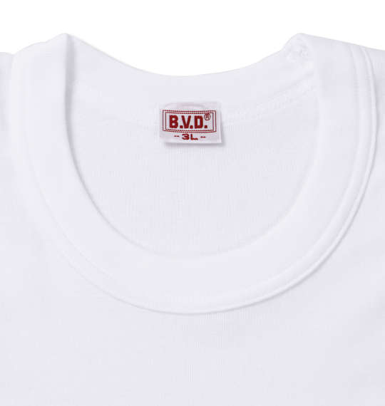 B.V.D. 丸首半袖Tシャツ ホワイト
