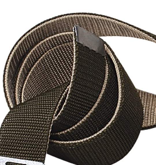 MANCHES リバーシブルGIベルト カーキ×ベージュ