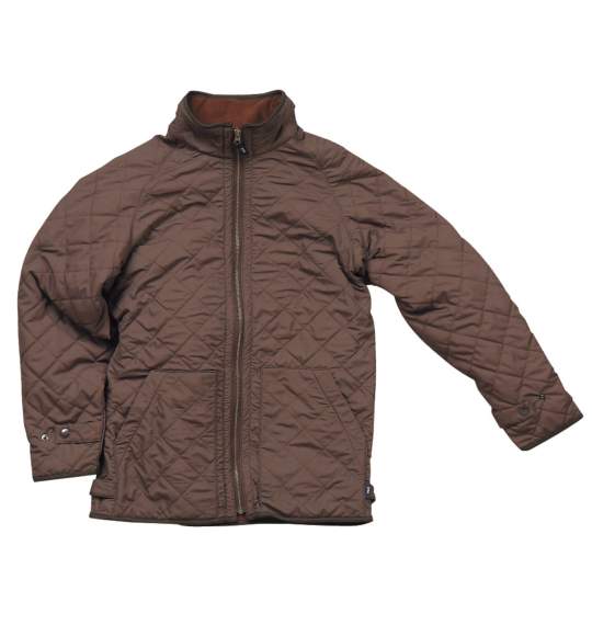 POLO BCS  キルトフルジップブルゾン ブラウン