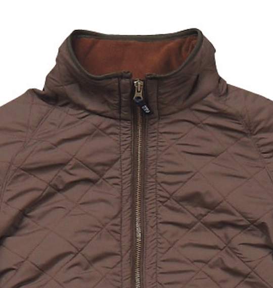 POLO BCS  キルトフルジップブルゾン ブラウン