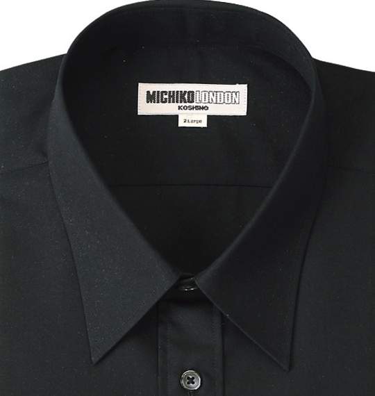 MICHIKO LONDON KOSHINO レギュラーカラーシャツ ブラック