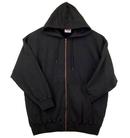 MANCHES フルジップパーカートレーナー ブラック