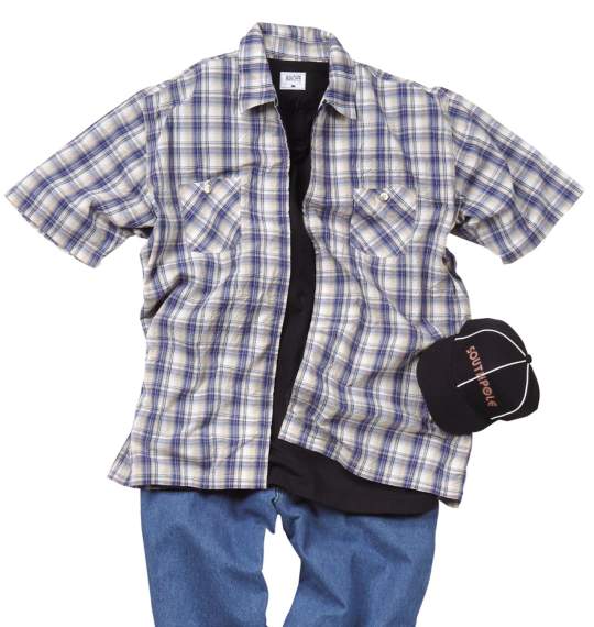 MANCHES キーネックＴシャツ（半袖） ブラック