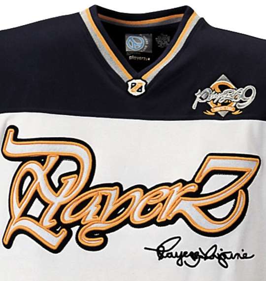 Playerz69 ノースリーブＴシャツ ホワイト×ネイビー
