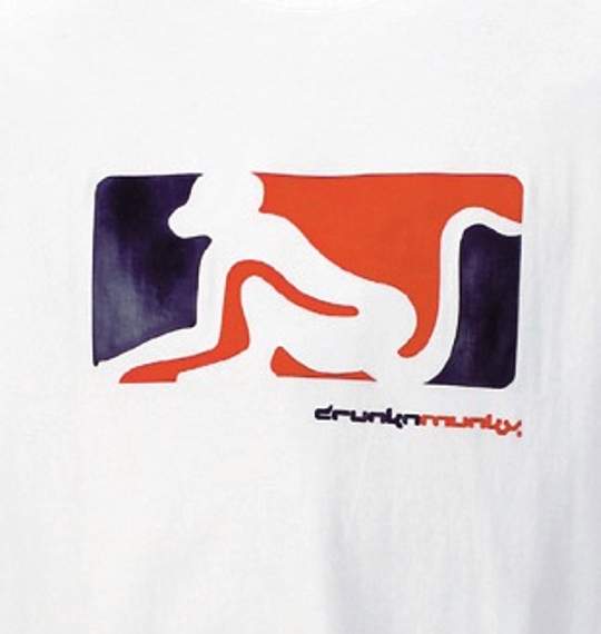 drunkn munky Tシャツ ホワイト