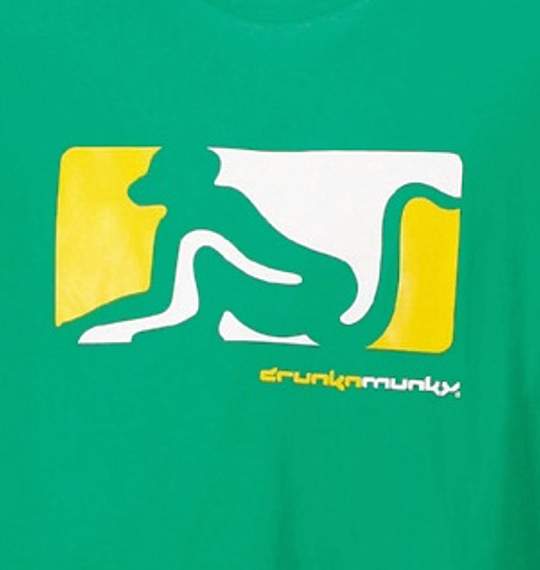 drunkn munky Tシャツ グリーン